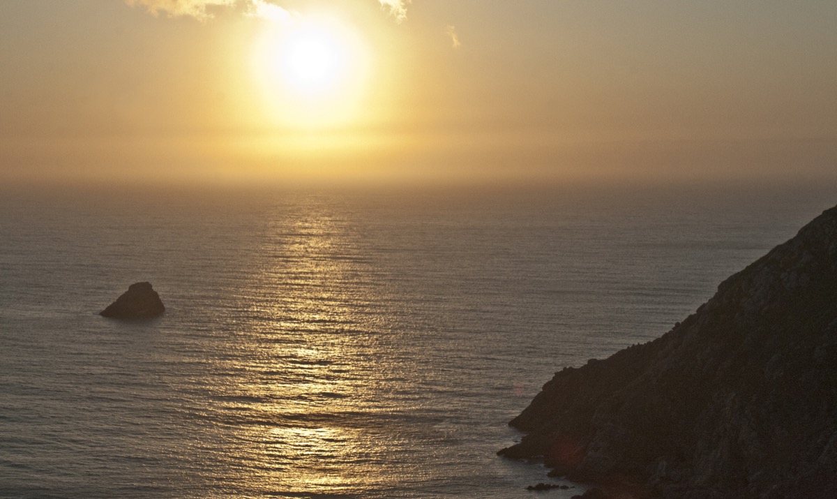 Solpor en Cabo Fisterra, Galicia